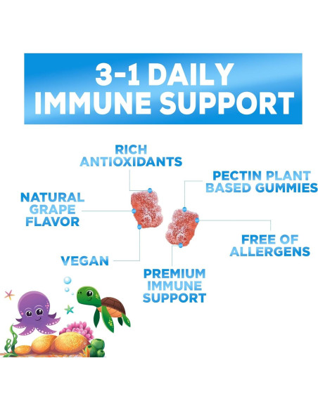 Gomitas Inmunológicas para Niños Nature's Nutrition 90 Unidades