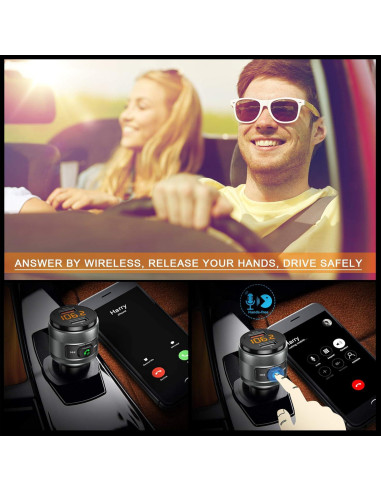 Transmisor FM Bluetooth 5.3 IMDEN para coche con 2 USB