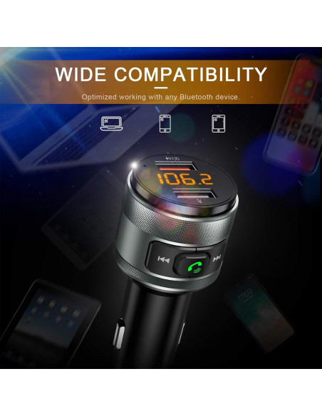 Transmisor FM Bluetooth 5.3 IMDEN para coche con 2 USB Transmisor FM Bluetooth 5.3 IMDEN para coche con 2 USB