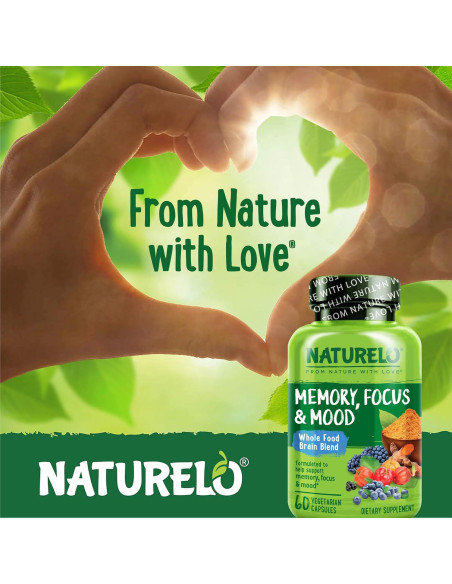 Suplemento Cerebral NATURELO 60 Cápsulas Vegetarianas - Memoria y Enfoque Suplemento Cerebral NATURELO 60 Cápsulas Vegetarianas - Memoria y Enfoque