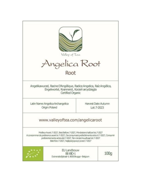 Té Orgánico de Raíz de Angélica 100g - Valley of Tea Té Orgánico de Raíz de Angélica 100g - Valley of Tea