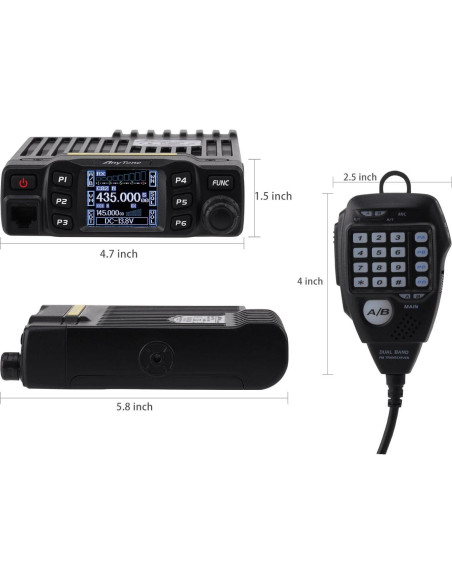 Transceptor Móvil AnyTone AT-778UV VHF/UHF 25W 1.18kg Transceptor Móvil AnyTone AT-778UV VHF/UHF 25W 1.18kg