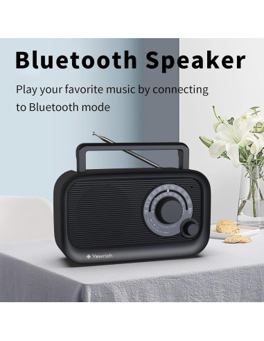 Radio Portátil AM FM Bluetooth Dongguan LT-BT2105 - Negro