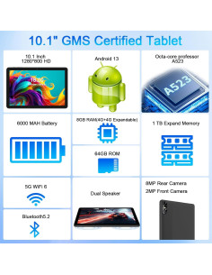Tableta NEWISION M10 Android 13 10" 8GB RAM 64GB 5G 2