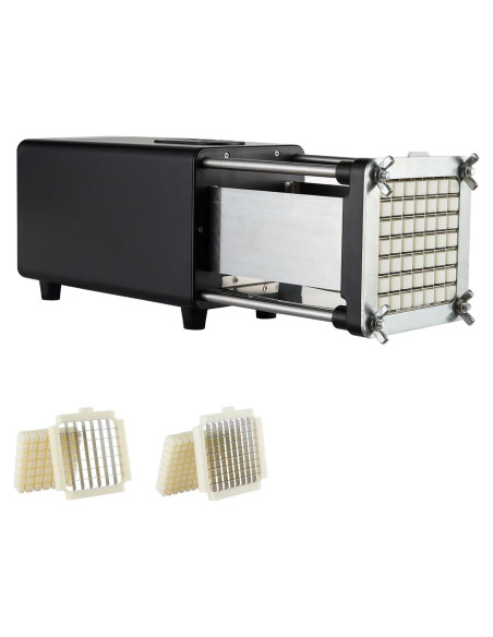Cortador de Papas Fritas Eléctrico VEVOR 2 cuchillas 1.27 y 0.95 cm Cortador de Papas Fritas Eléctrico VEVOR 2 cuchillas 1.27 y 0.95 cm