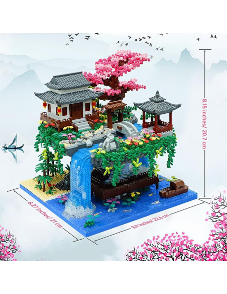 Juego de Construcción Estanque Flor Durazno CAMPIR 3320 Piezas Juego de Construcción Estanque Flor Durazno CAMPIR 3320 Piezas