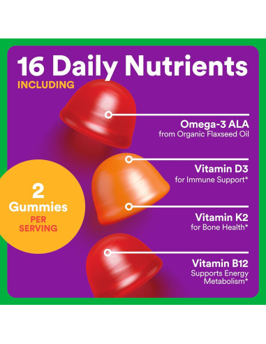 Gomitas Multivitamínicas Orgánicas SmartyPants 60 Unidades