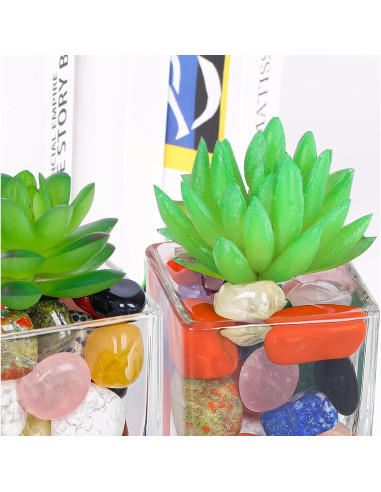Juego de 19 Piezas de Cristales Naturales Pulidos - Reiki