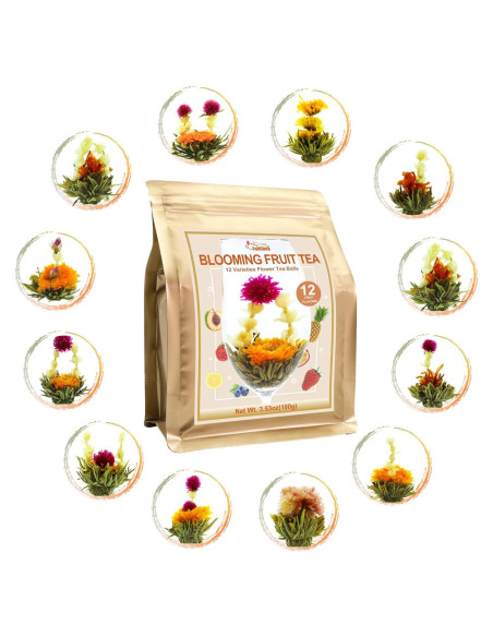 Té Floreciente FullChea - 12 Variedades de Fruta Premium Té Floreciente FullChea - 12 Variedades de Fruta Premium