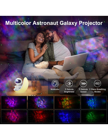 Proyector Galáctico Astronauta Astarama con Sonidos Blancos Proyector Galáctico Astronauta Astarama con Sonidos Blancos