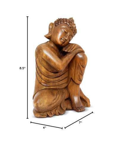 Estatua de Buda Durmiendo G6 Collection 21.6 cm Madera Hecha a Mano