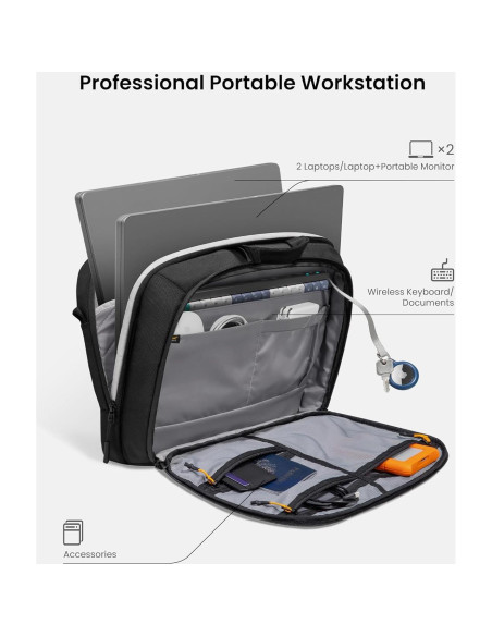 Maletín tomtoc para laptop 15.6" y monitor portátil Maletín tomtoc para laptop 15.6" y monitor portátil