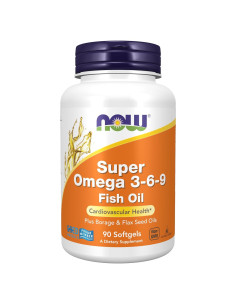 Suplemento Omega 3-6-9 NOW 1200 mg 90 cápsulas blandas
