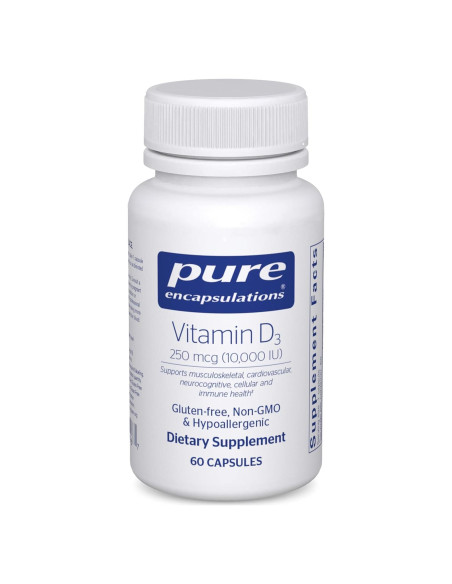Vitamina D3 250 mcg Pure Encapsulations - 60 Cápsulas Vitamina D3 250 mcg Pure Encapsulations - 60 Cápsulas
