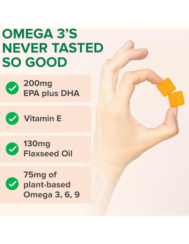 Gomitas Omega-3 Zenwise Health Naranja 200mg DHA/EPA 30 Unidades