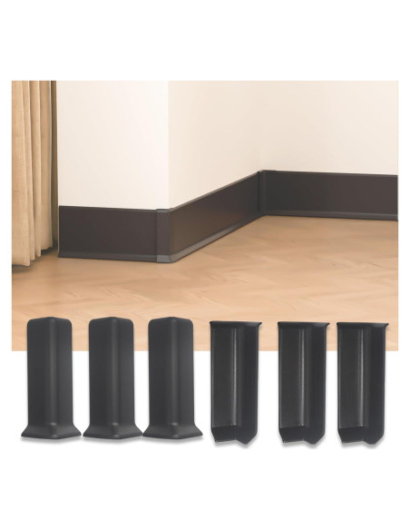 Bloques de Esquina Autoadhesivos GAMZAU 10cm Negros - 3 Internos + 3 Externos Bloques de Esquina Autoadhesivos GAMZAU 10cm Negros - 3 Internos + 3 Externos