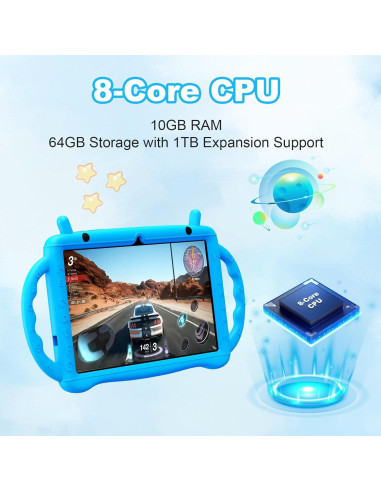 Tableta Infantil YATIOM 10.1" Android 14 64GB WiFi Bluetooth