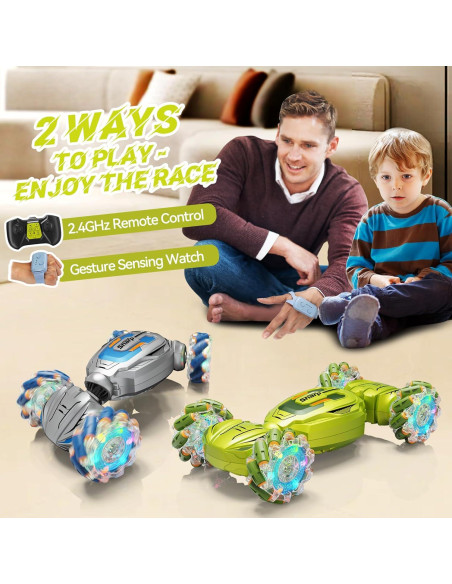 Coche RC Transformable Snaiio 4WD Detección de Gestos Verde Coche RC Transformable Snaiio 4WD Detección de Gestos Verde