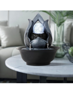 Fuente de Agua Interior WICHEMI con Luz LED y Bomba Silenciosa 2