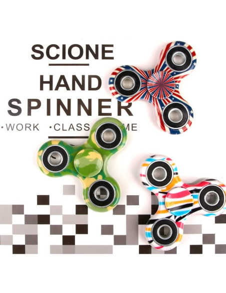 Paquete de 48 Fidget Spinners SCIONE Antiestrés para Niños y Adultos Paquete de 48 Fidget Spinners SCIONE Antiestrés para Niños y Adultos