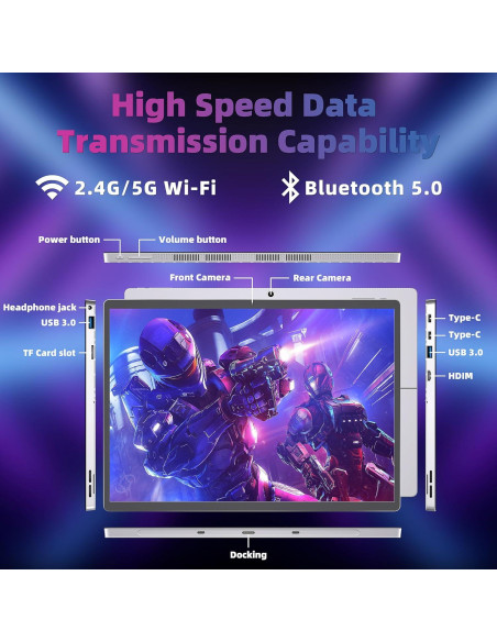 Laptop 2-en-1 Svikou HL1488 14" 2K Touch 16GB/512GB Laptop 2-en-1 Svikou HL1488 14" 2K Touch 16GB/512GB