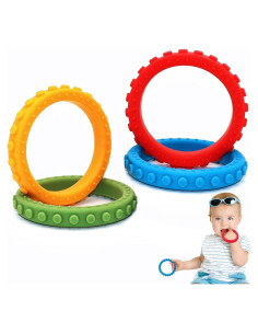 Pulseras Masticables Sensoriales para Niños - 4 Colores Silicona