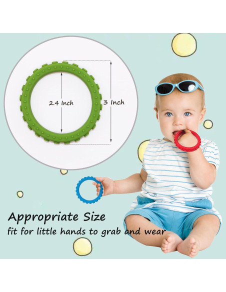 Pulseras Masticables Sensoriales para Niños - 4 Colores Silicona Pulseras Masticables Sensoriales para Niños - 4 Colores Silicona