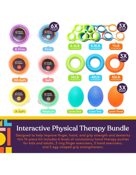 Kit Terapéutico de Putty Suministros Especiales - 6 Piezas Kit Terapéutico de Putty Suministros Especiales - 6 Piezas