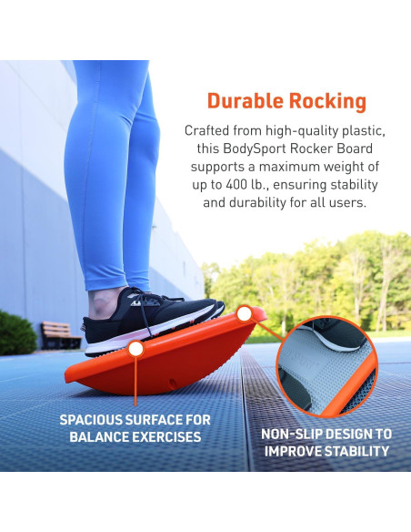 Tabla de Equilibrio Body Sport Rocker Antideslizante 35.6 cm Tabla de Equilibrio Body Sport Rocker Antideslizante 35.6 cm