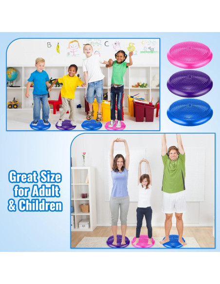 Cojín de Inestabilidad Leitee 3 Pcs para Ejercicio 34 cm Cojín de Inestabilidad Leitee 3 Pcs para Ejercicio 34 cm