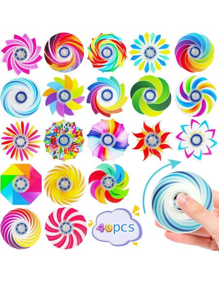 Paquete de 40 Juguetes Fidget Spinner MYREQIA - Alivio de Estrés Paquete de 40 Juguetes Fidget Spinner MYREQIA - Alivio de Estrés