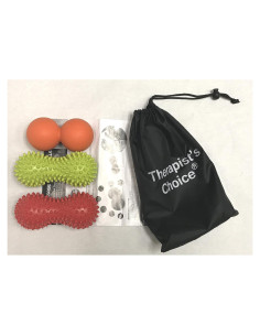 Kit de Masaje con Pelotas de Cacahuate - 3 Piezas para Estrés