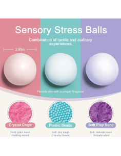 ZIFTY Paquete de 3 Pelotas Antiestrés Suaves 371g 2