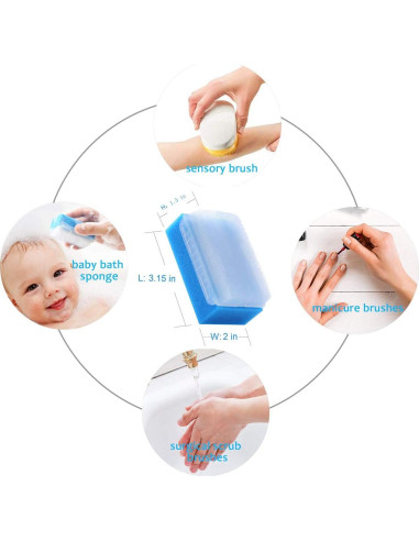 Cepillo Sensorial Wellgler para Autismo y Baño Bebés - 6 Piezas