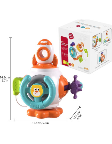 Juguete Ocupado Montessori para Bebés 6-36 Meses - Cubo Sensorial