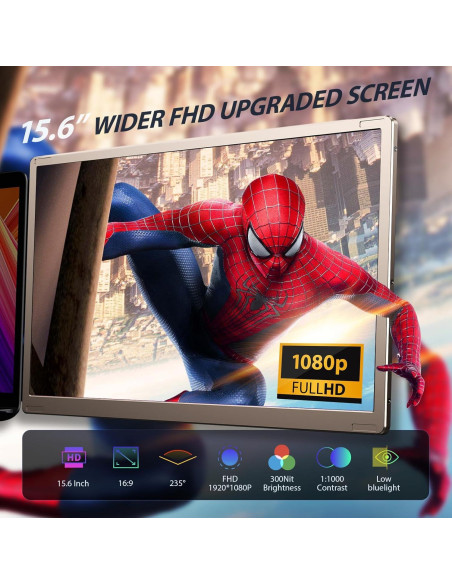 Extensor de Pantalla Enzion Triple 15.6" FHD 1080P USB-C Extensor de Pantalla Enzion Triple 15.6" FHD 1080P USB-C