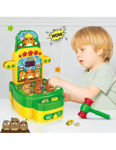 VATOS Juego de Martillo Electrónico Mini Arcade 2 Martillos