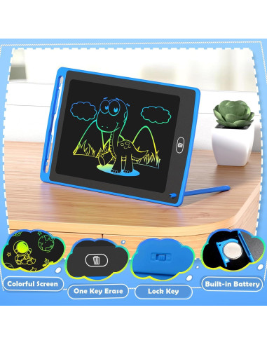Paquete de 4 Tabletas de Escritura LCD TQU 8.5" Coloridas