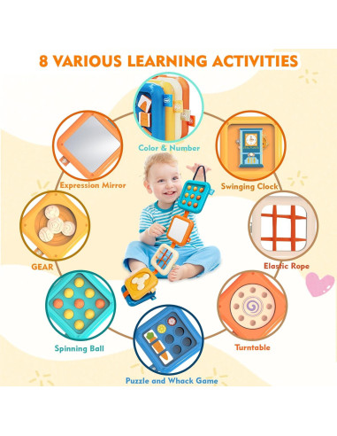 Tablero Ocupado Montessori Weirtoya para Bebés 1-3 Años