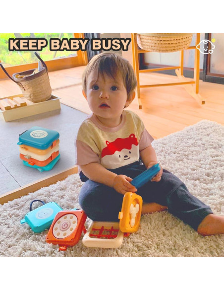 Tablero Ocupado Montessori Weirtoya para Bebés 1-3 Años Tablero Ocupado Montessori Weirtoya para Bebés 1-3 Años