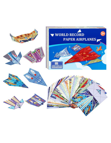 Kit de Aviones de Papel Xuoent P-1 con 16 Diseños Clásicos