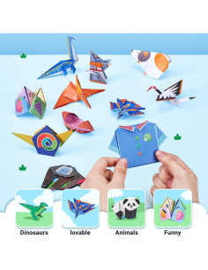Kit de Origami JoyCat para Niños - 180 Hojas 14x14 cm 2