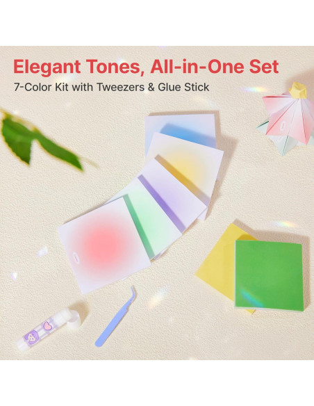 Papel Origami Leven, Kit de 600 Hojas Cuadradas 8x8 cm Papel Origami Leven, Kit de 600 Hojas Cuadradas 8x8 cm