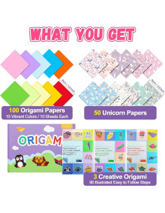 Kit de Origami SeseBee para Niños 156 Piezas 10x10 cm 2