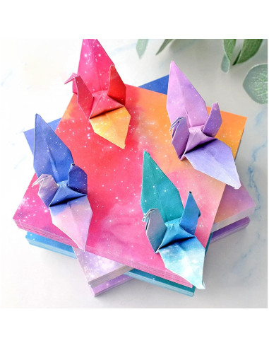 Kit de Papel Origami Estrellado JIULIN - 400 Hojas 9.5x9.5cm