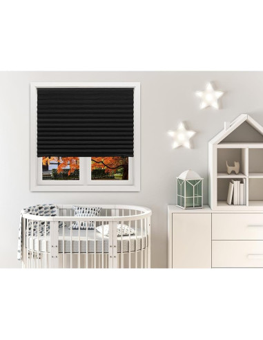 Cortina Opaca Plegada Redi Shade 91.44x182.88cm Negra 6 Paquete