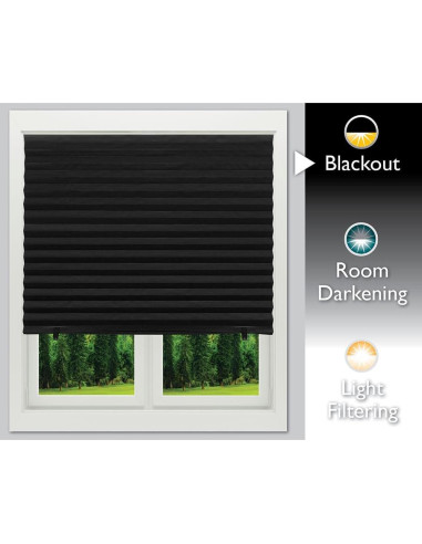 Cortina Opaca Plegada Redi Shade 91.44x182.88cm Negra 6 Paquete