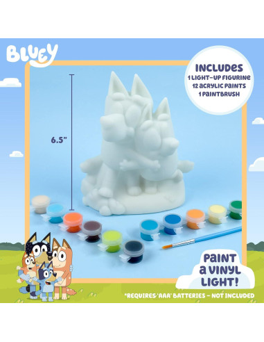 Figurita Iluminada Pintable Bluey y Bingo - Horizon Group USA