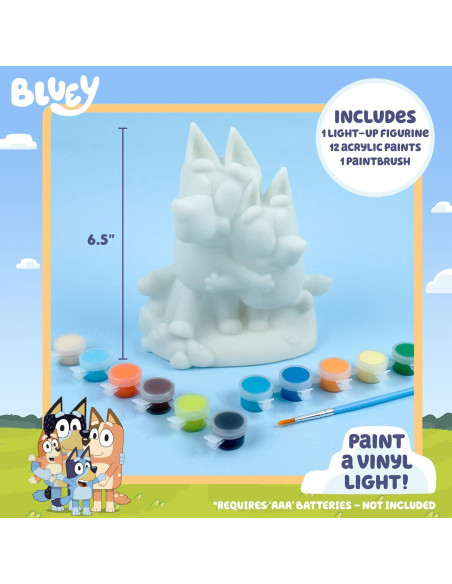 Figurita Iluminada Pintable Bluey y Bingo - Horizon Group USA Figurita Iluminada Pintable Bluey y Bingo - Horizon Group USA