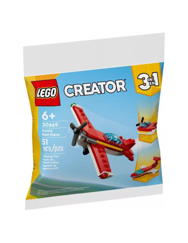 Set de Construcción LEGO Creator Avión Rojo 30669 - 15.2x10.2 cm